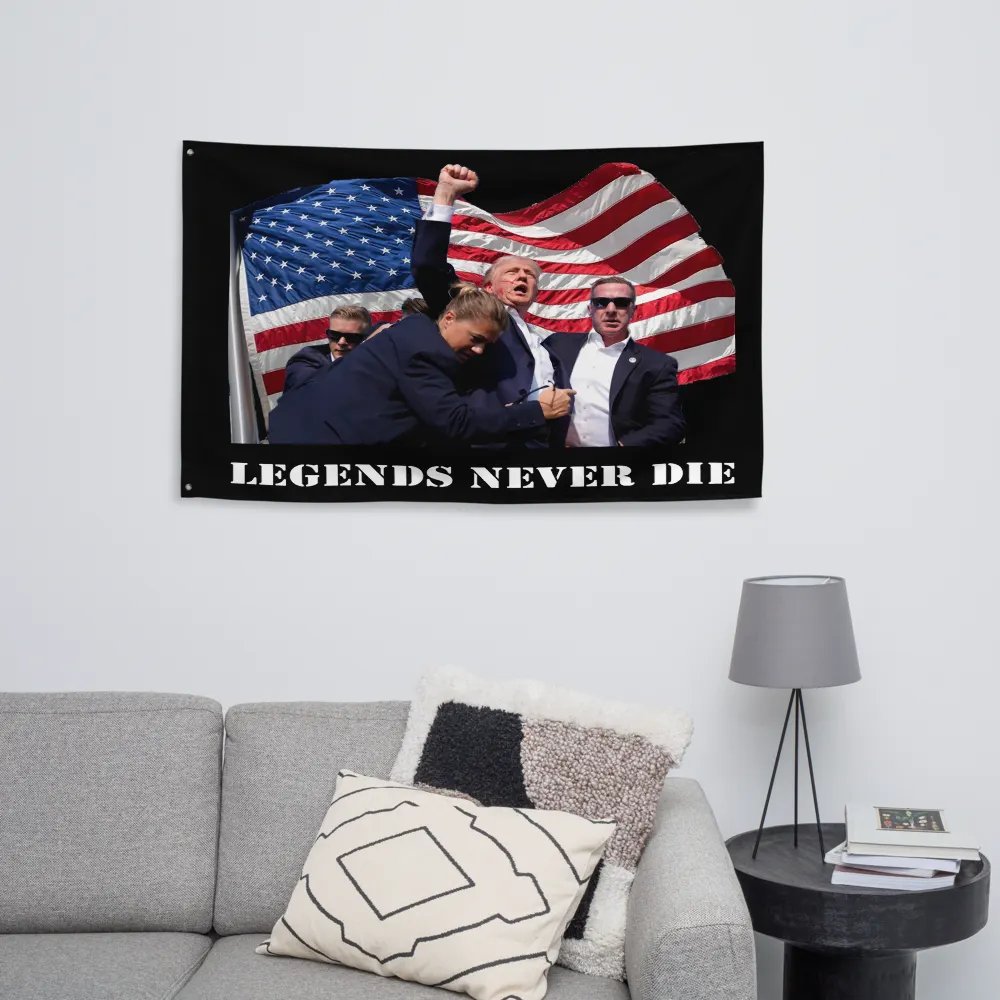 Trump 2024 Legends Never Die Flag product image (8)