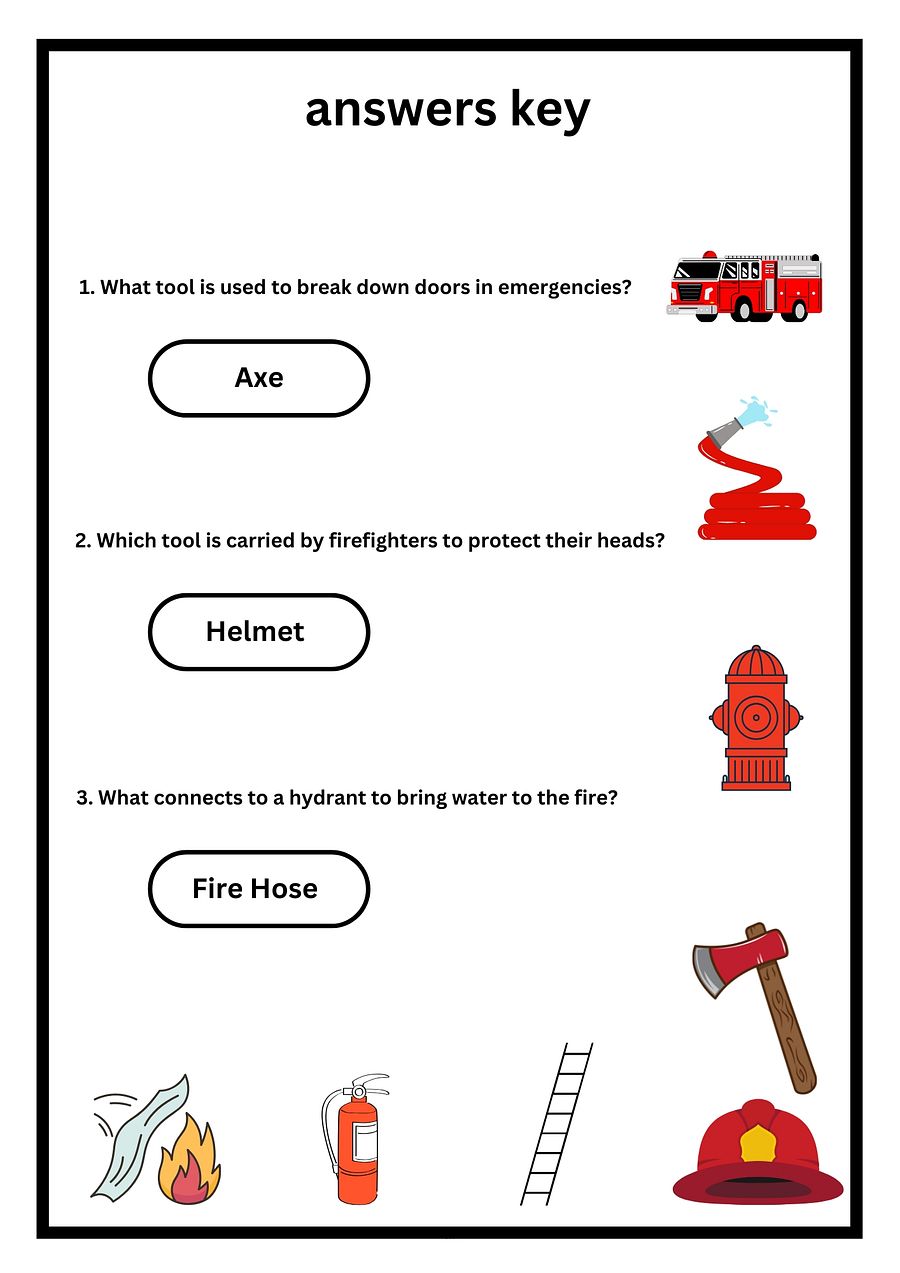 Fire Tools Labeling Activity Worksheets product image (4)