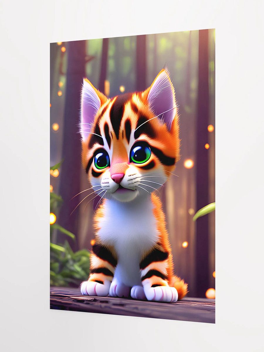 Adorable Orange, Black & White Kitten with Big Blue & Green Eyes in Firefly Forest product image (4)