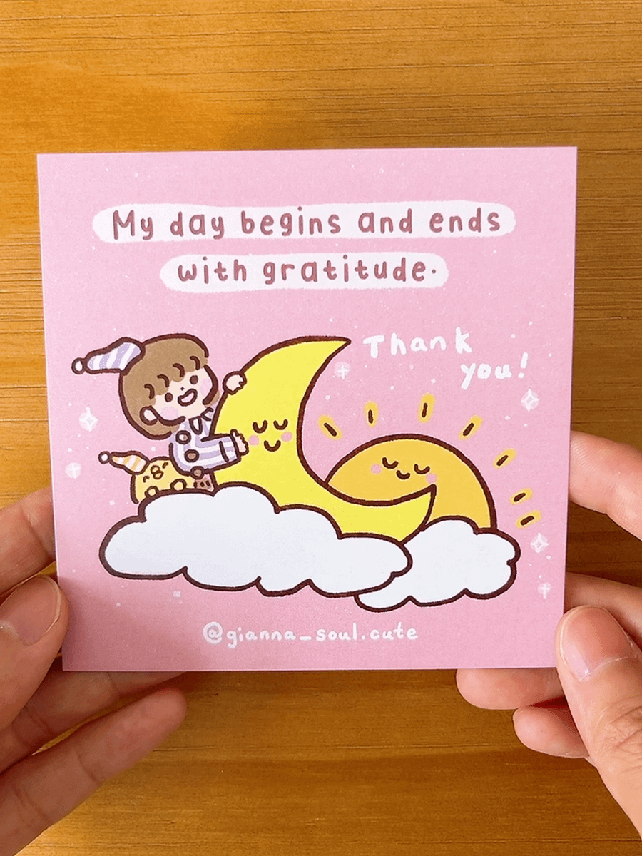 Gratitude day and night | Positivity Greetings Card product image (5)