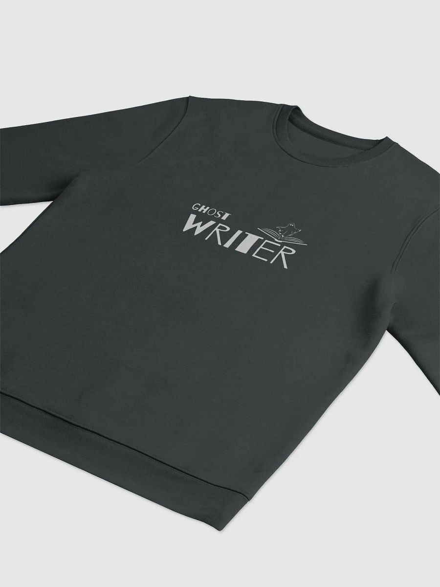 Ghost Writer Silver Text Spook Book Unisex Sweatshirt product image (6)