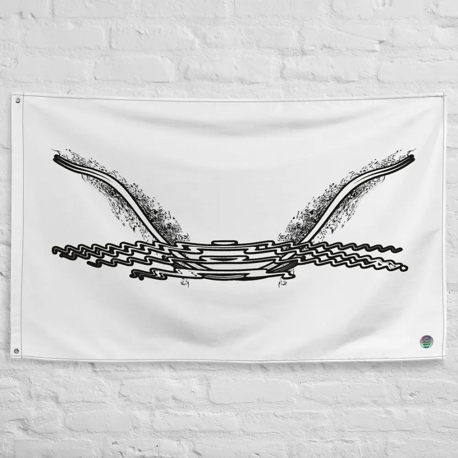 Flag - White - HApex Gear White Logo product image (10)