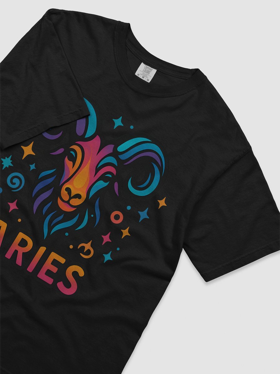 Aries Zodiac Sign T-Shirt – Bold & Fiery Psychedelic Horoscope Design 1 product image (5)