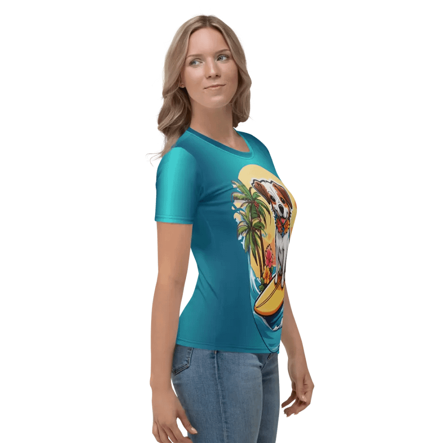 Dog Surfing All Over Print T-shirt product image (4)