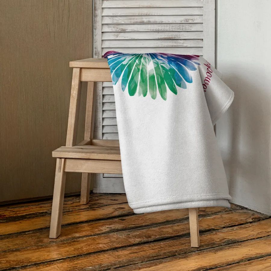 Love is My Superpower Heart Design Towel product image (4)