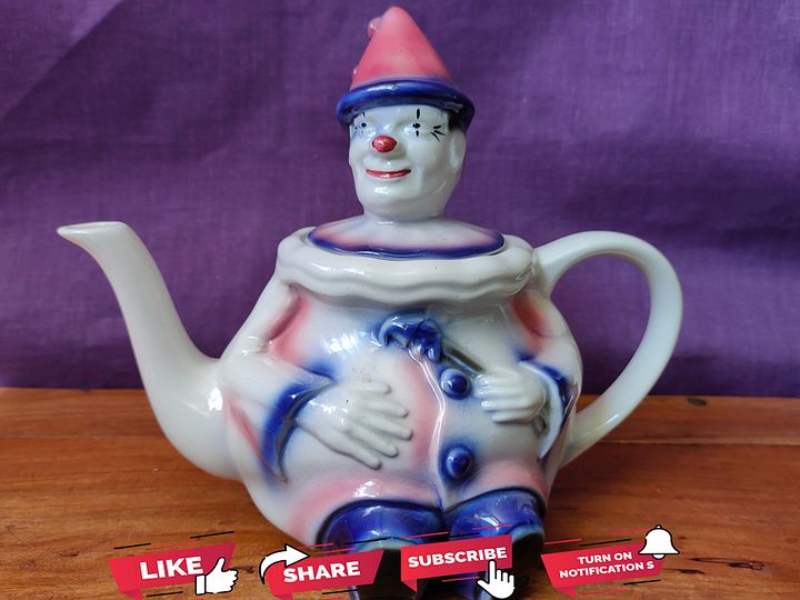 Bule vintage palhaço, cerâmica inglesa product image (1)
