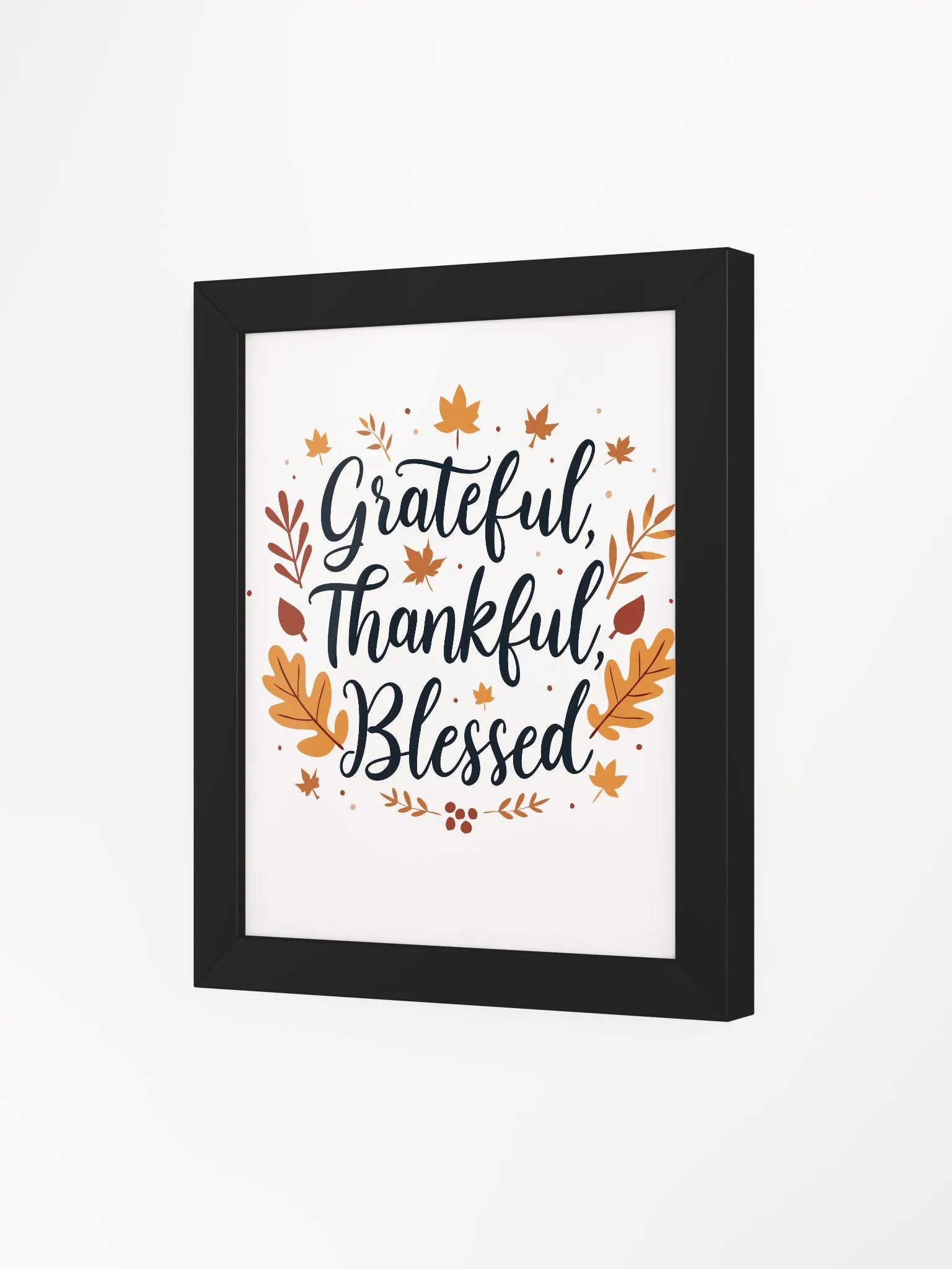 Grateful, Thankful, Blessed Autumn Poster - A Trendy Home Decor Piece product image (49)