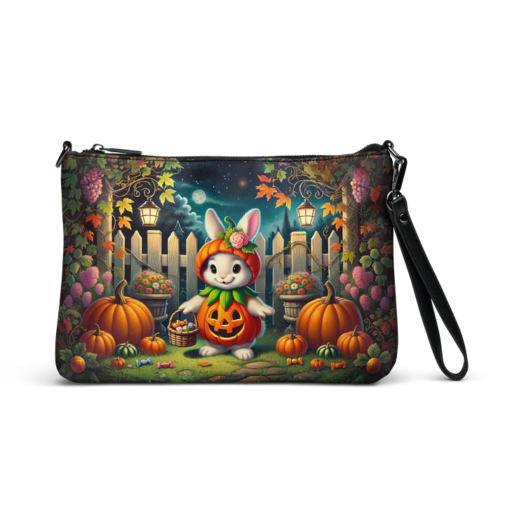 Bunny Rabbit Pumpkin Patch Crossbody Bag - Halloween Purse product image (1)