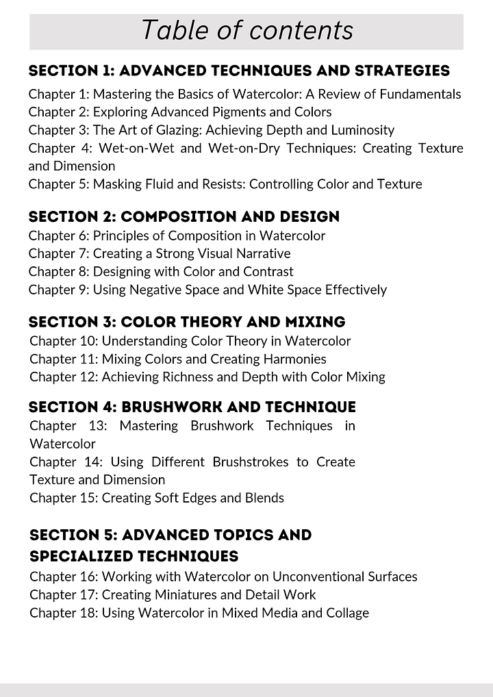 Mastering Watercolor: A Professional's Guide EBook product image (2)