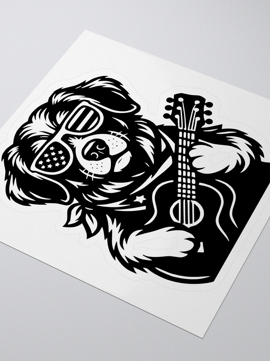 Patriotic Pup Rock Tour Look | Border Collie Sticker product image (3)