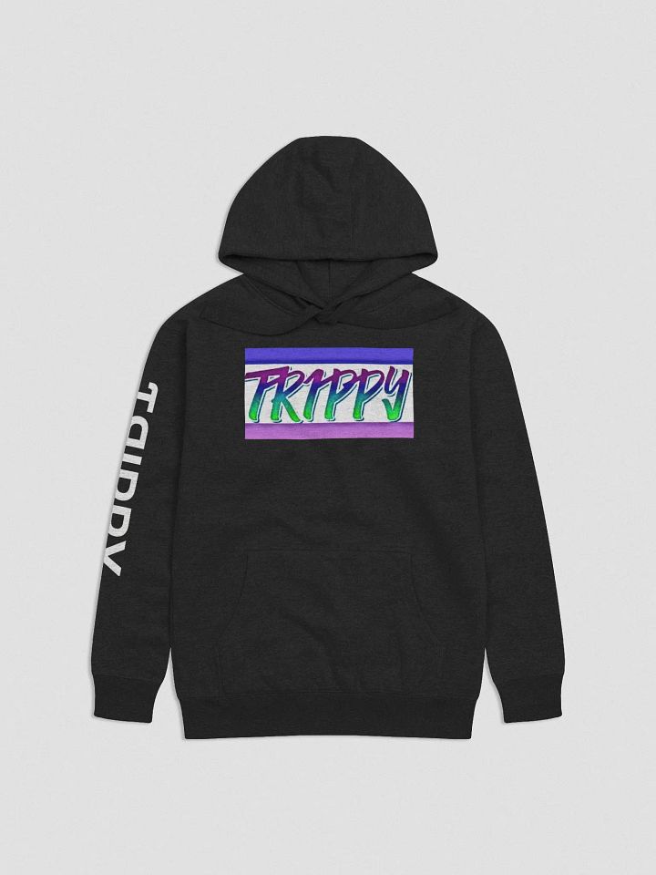 Trippy Queen Hoodie (Front and Back) with White Sleeve Detail product image (1)