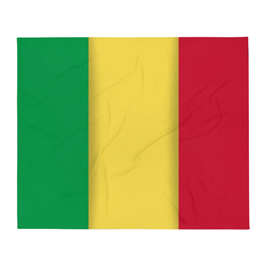 Green Yellow Red Flag Colored Throw Blanket product image (2)