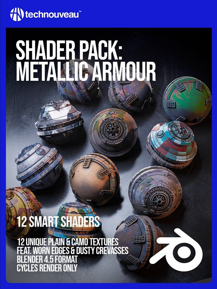 Shader Pack - Metallic Armour (Freelance License) product image (1)