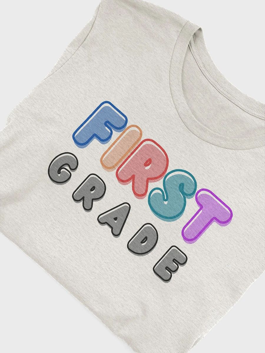 1st Grade Teacher Bubble Letters Graphic T-Shirt product image (1)