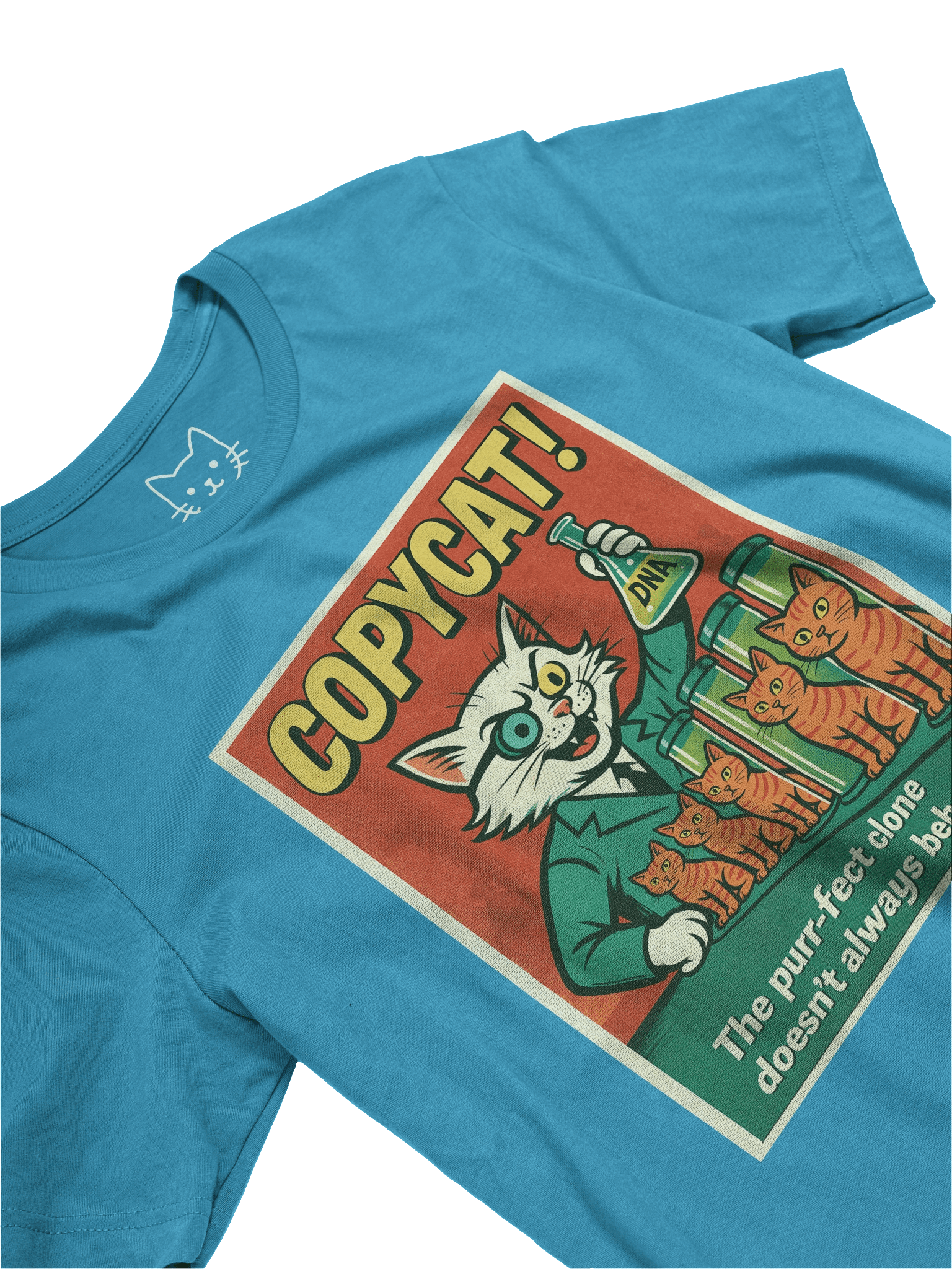Copycat! Mad Scientist Cat and Clones Unisex T-Shirt product image (111)