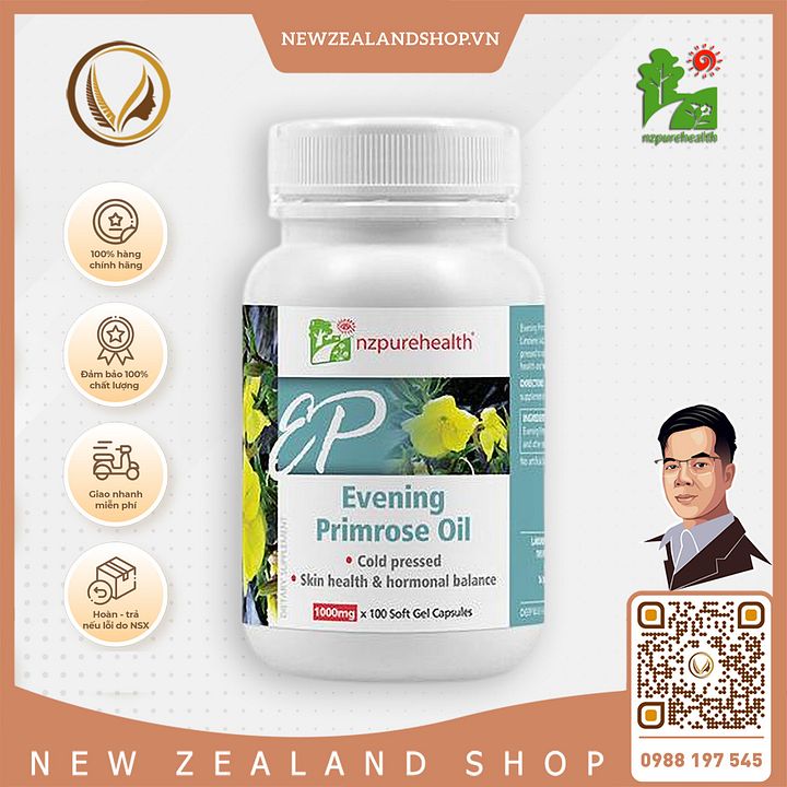 Viên uống dầu hoa anh thảo Nz Pure Health Evening Primrose Oil 100 Viên product image (1)
