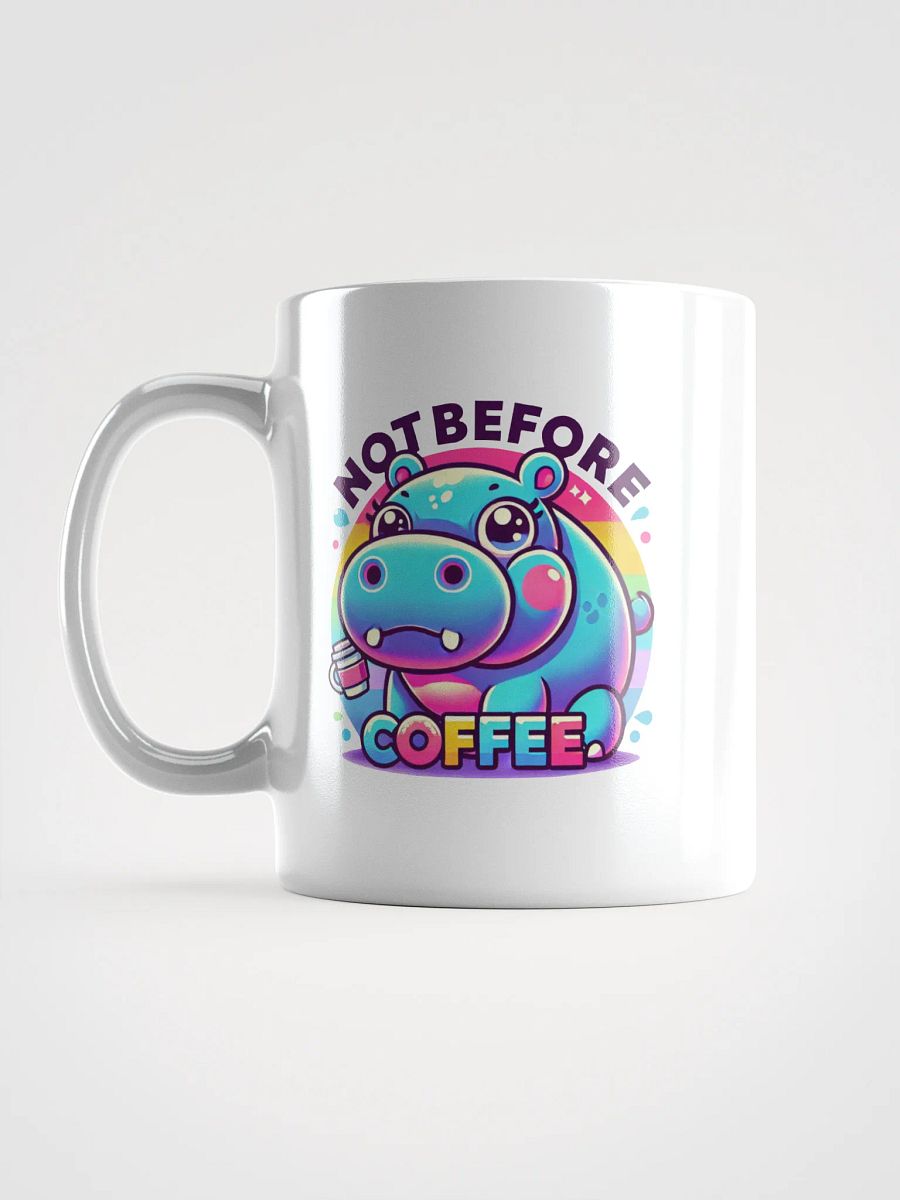 Not Before Coffee Hippo Coffee Mug – 11 oz White Ceramic product image (5)