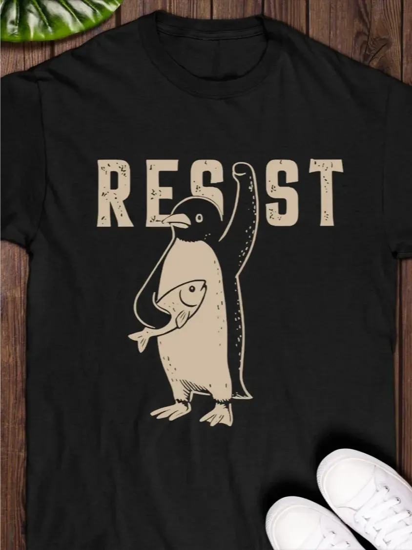 Resist Penguin T-shirt product image (1)