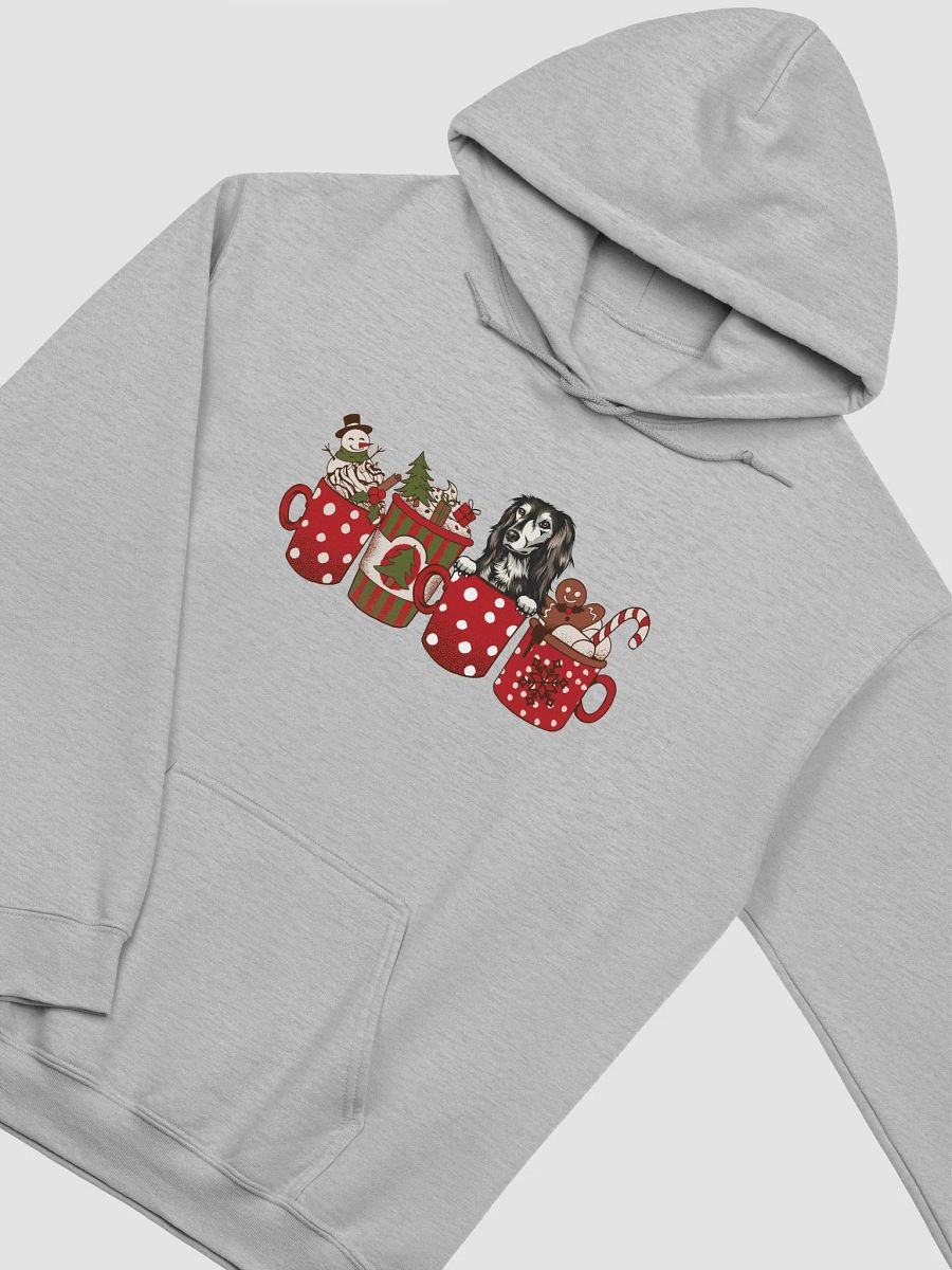 Cute Saluki in a Christmas Cup Hooded Sweatshirt | Funny Christmas Pup in a Cup product image (25)