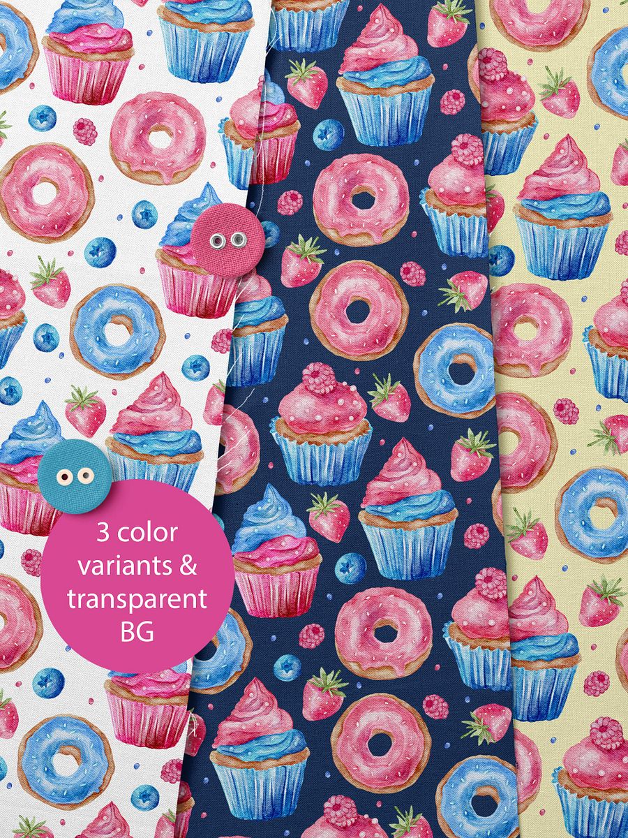 Sweet Cupcake - Seamless Pattern product image (2)