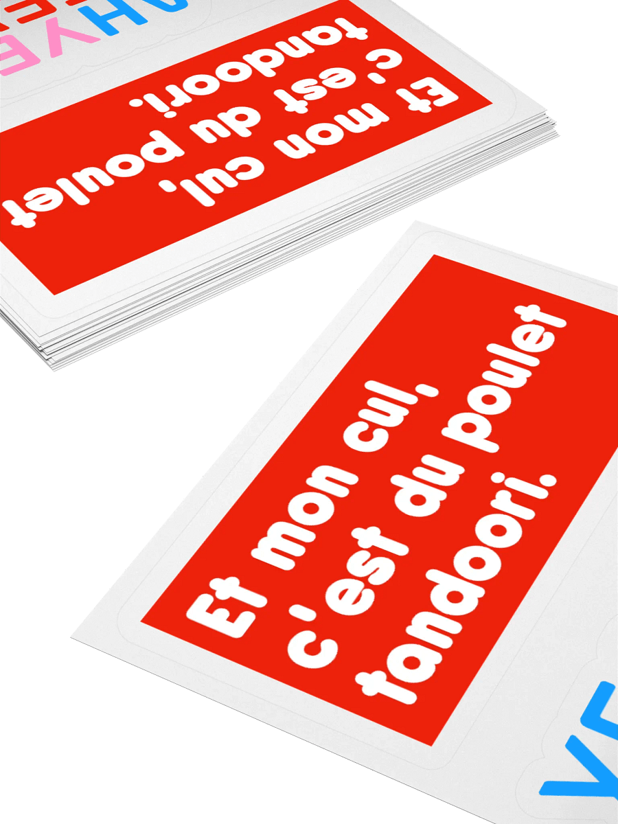 Poulet tandoori yeah yeah whatever • French fatigue combo stickers set product image (4)