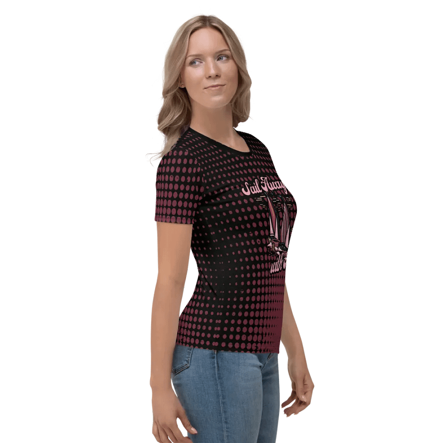 Sail Away with Me pink All Over Print T-shirt product image (4)