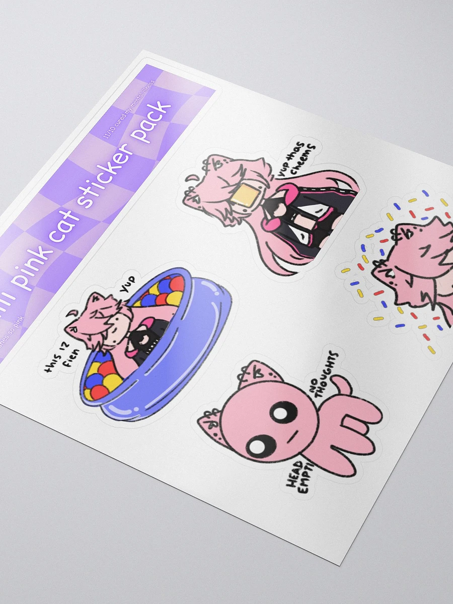 funni pink cat sticker pack | number 2 product image (3)