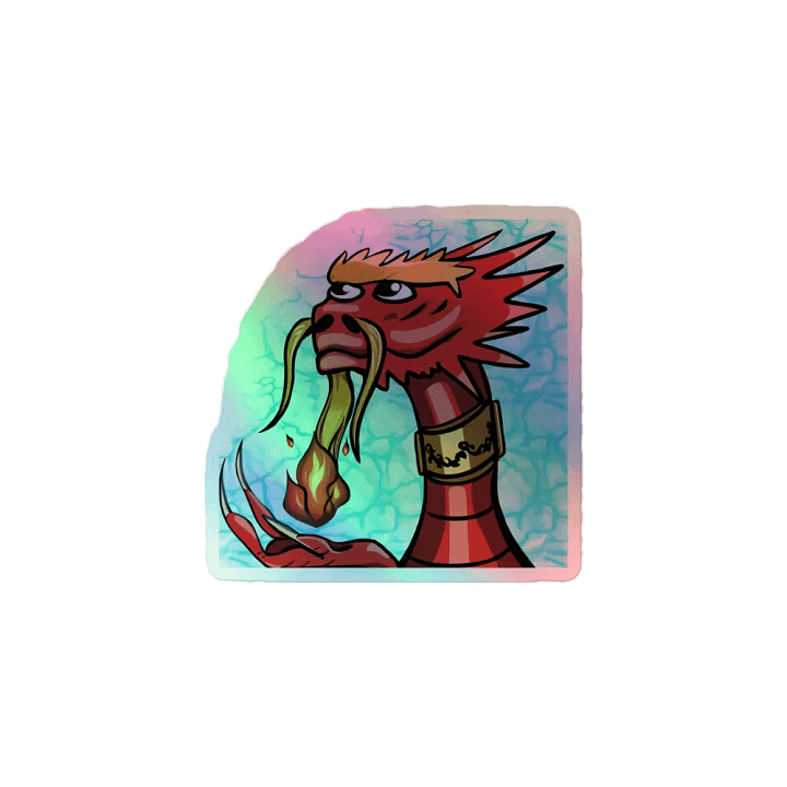 Regal Fire Dragon Holographic Sticker Set product image (1)