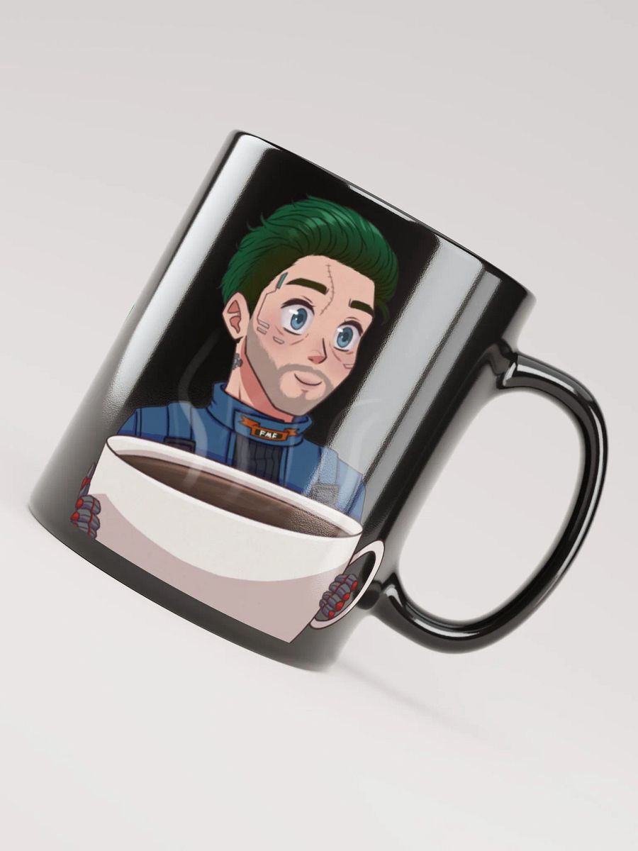 Caffeinated Corey Coffee Cup - Black product image (4)