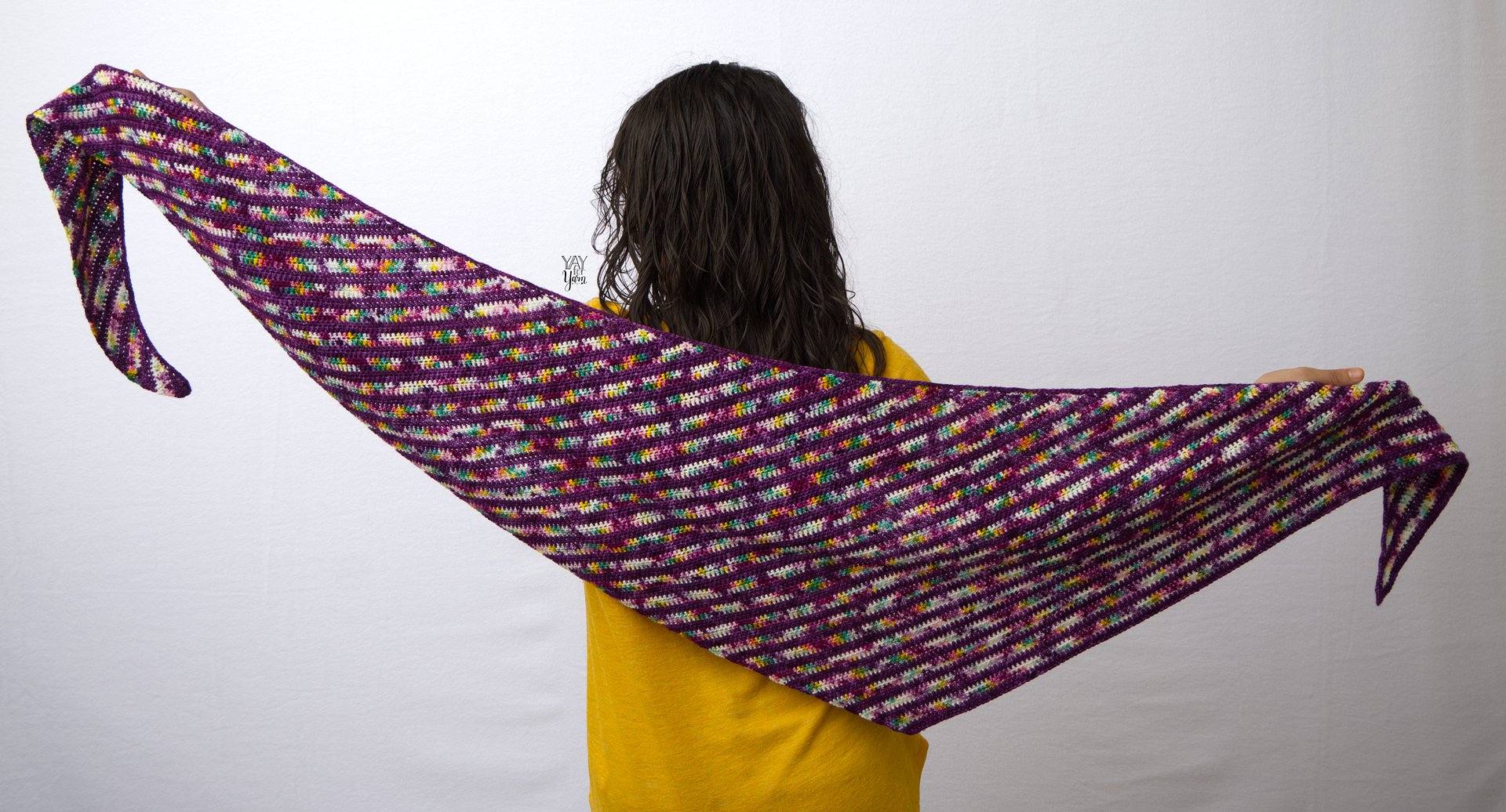 Double Gradient Boomerang Shawl Crochet Pattern product image (3)