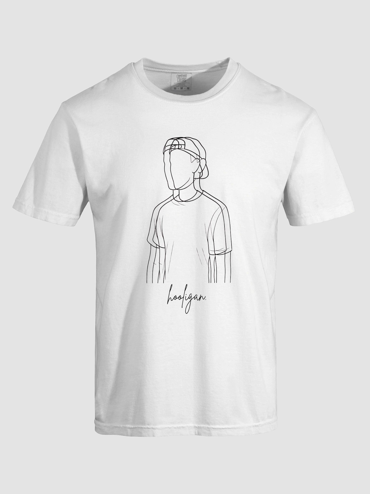 Hooligan Black Outline T product image (37)