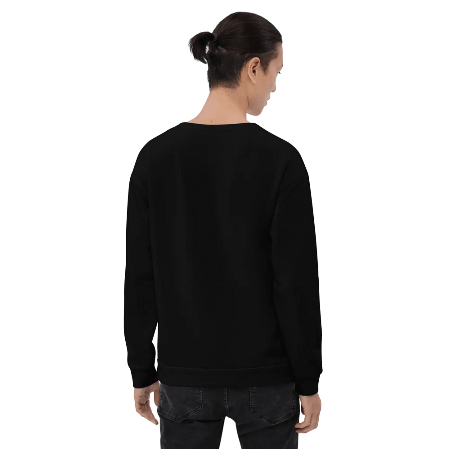 Black Large Print Crewneck Sweater product image (10)