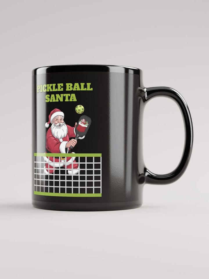 Pickle Ball Santa - Christmas Design Black Mug product image (2)