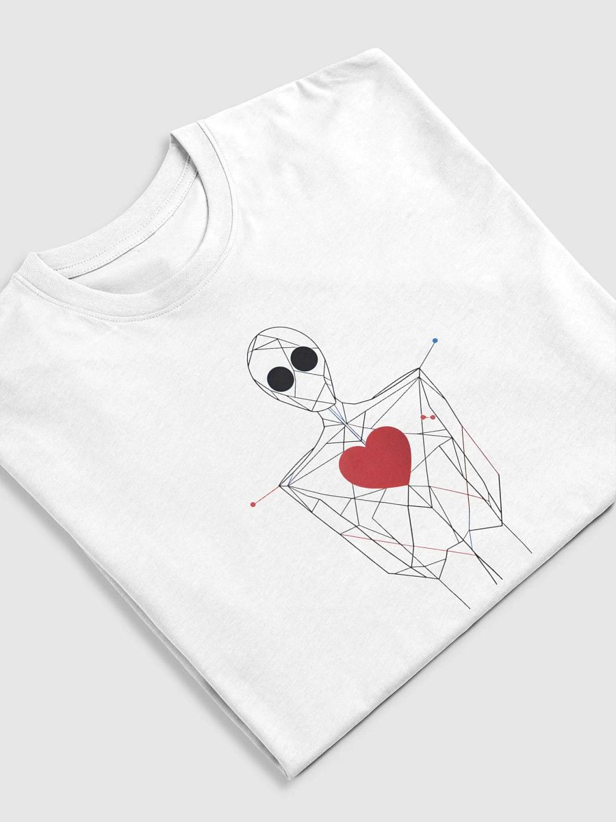 Minimal Line Art Man with Red Heart T-Shirt – Elegant and Modern Design Tee product image (20)