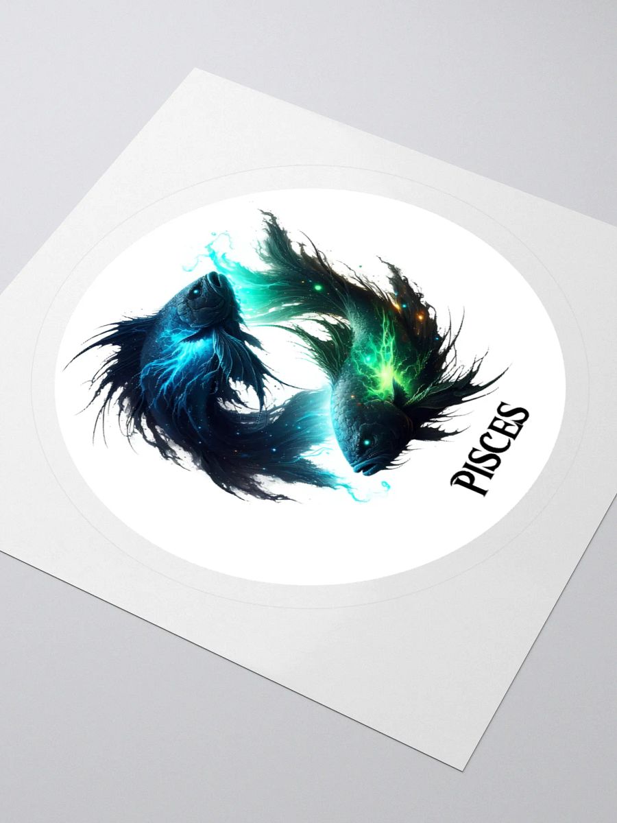 Mythical Pisces Zodiac Round Sticker product image (8)