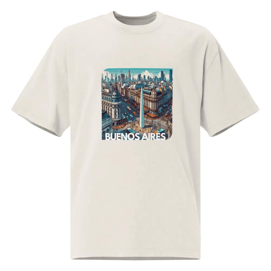 AS Colour Premium Oversized Faded T-Shirt | AI Design Buenos Aires city product image (1)