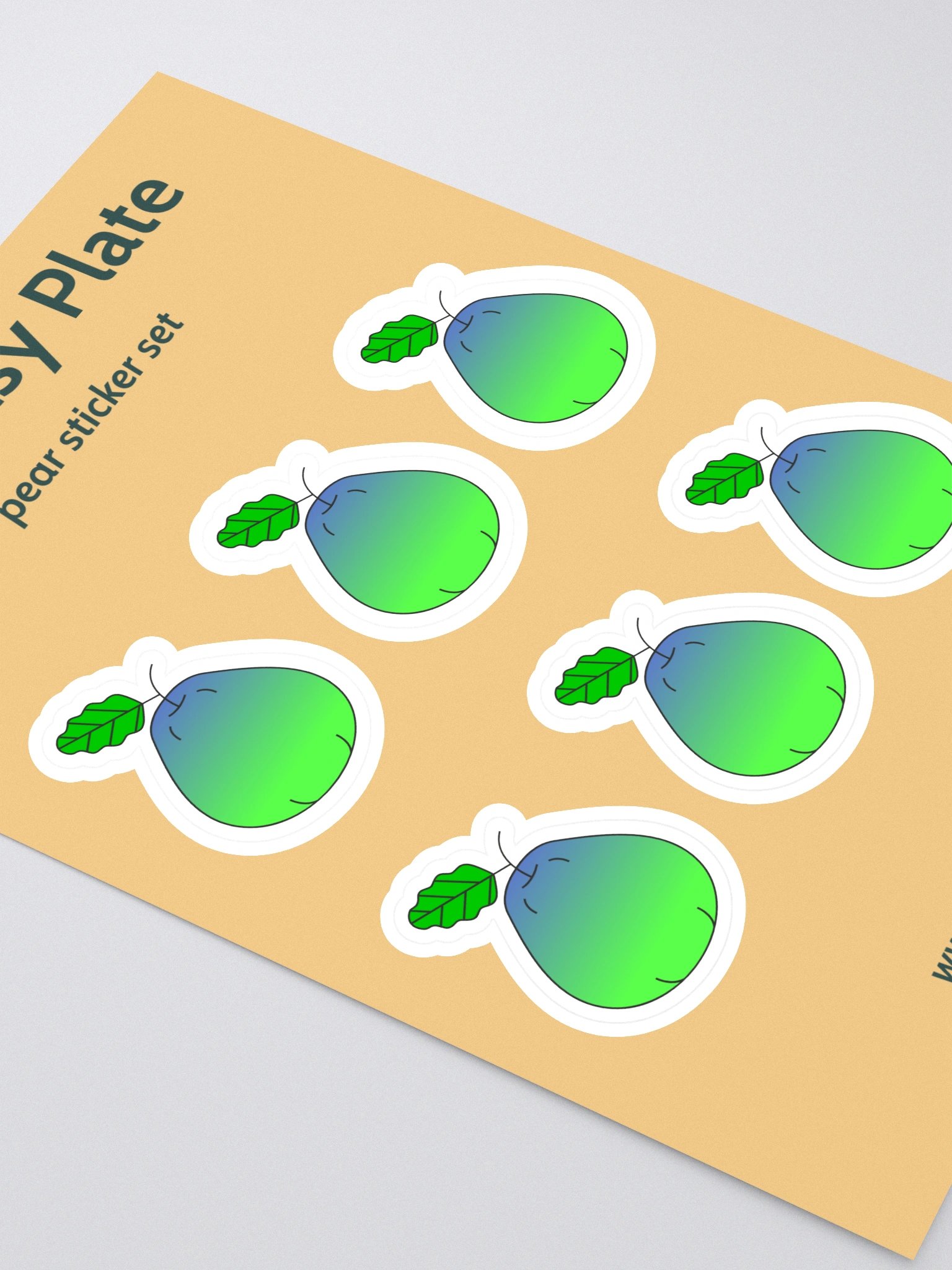 Pear-fect Gradient Sticker Sheet Orange Background product image (2)