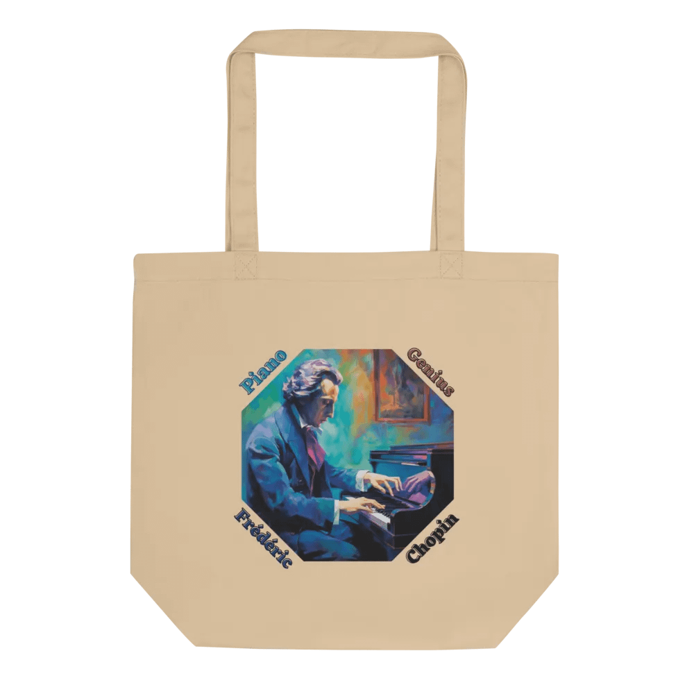 Frédéric Chopin [Playing Piano] - Piano Genius | Tote Bag product image (1)