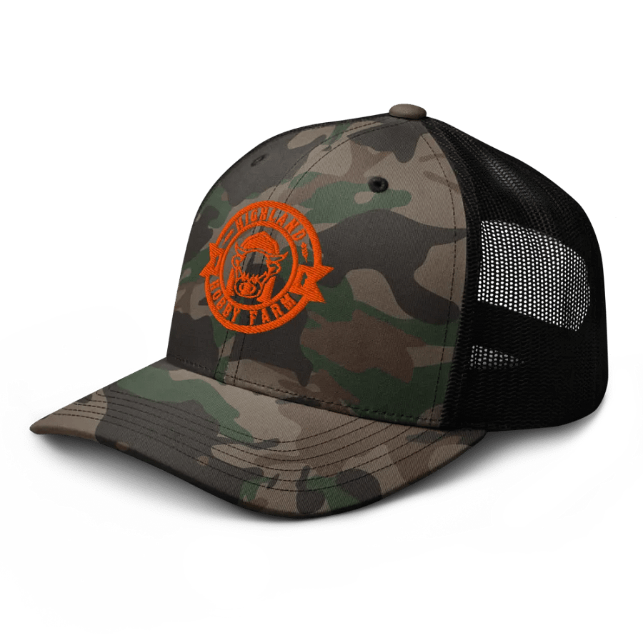 Highland Hobby Farm Bull Head Camo Trucker Hat product image (4)