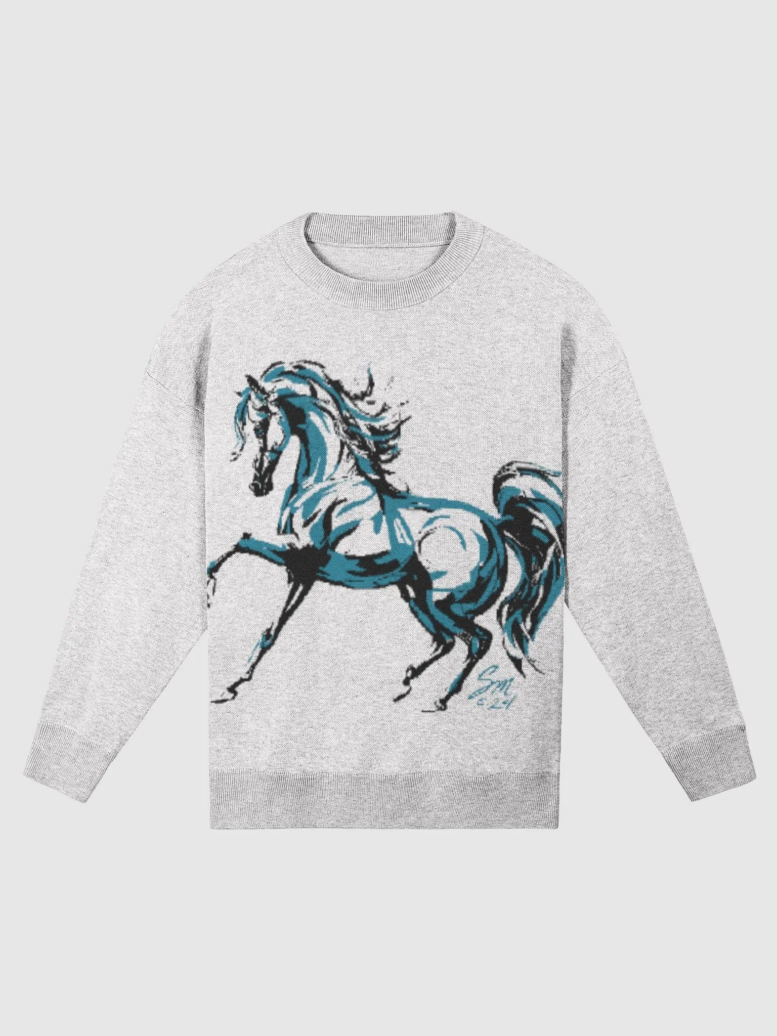 Dancing Horse Ladys Jacquard Sweater product image (1)