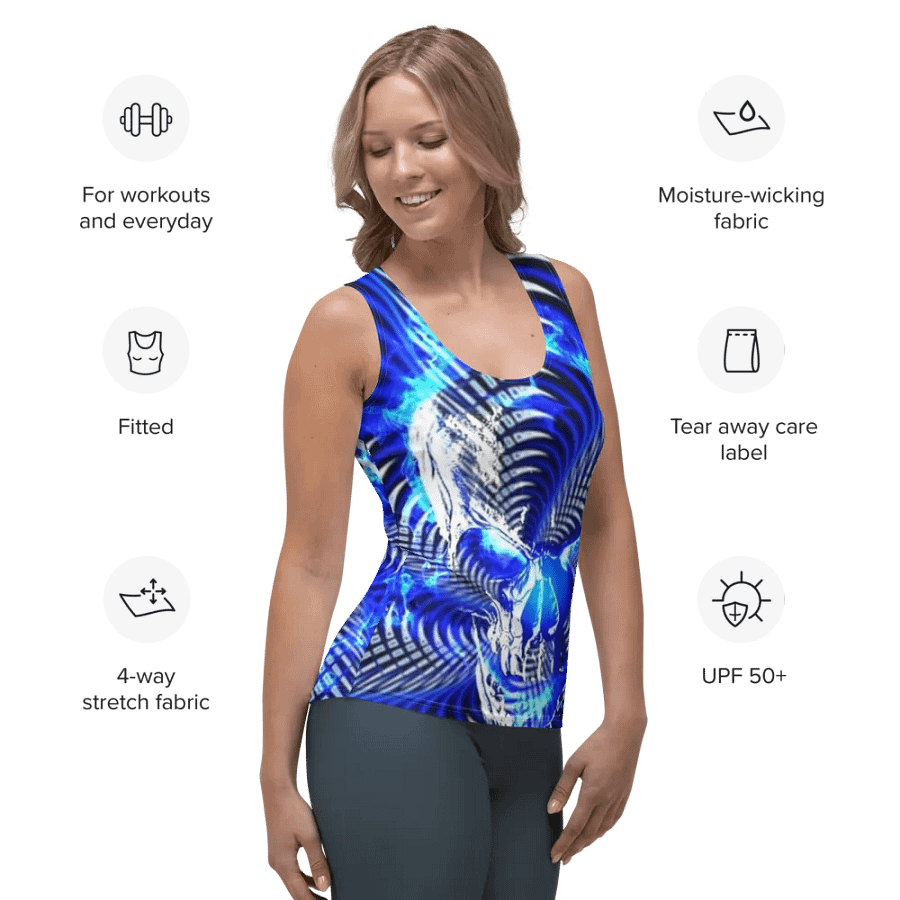 Neon Skull Symmetry Women's Tank Top product image (7)