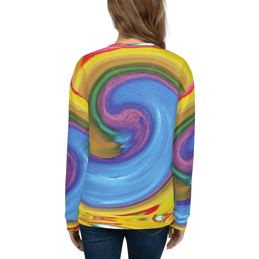 Abstract Colourful Swirl Acrylic Circles Unisex Sweatshirt product image (11)