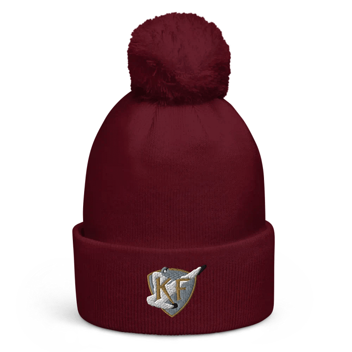 KFDI Pom Pom Beanie Burgundy product image (1)