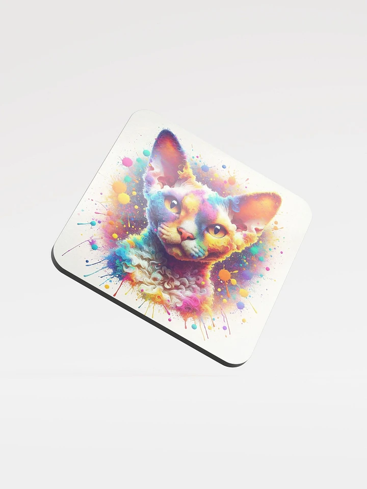 Glossed Cork Coaster: Devon Rex product image (1)