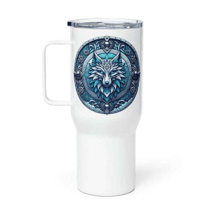 Mystic Wolf Shield Travel Mug product image (1)