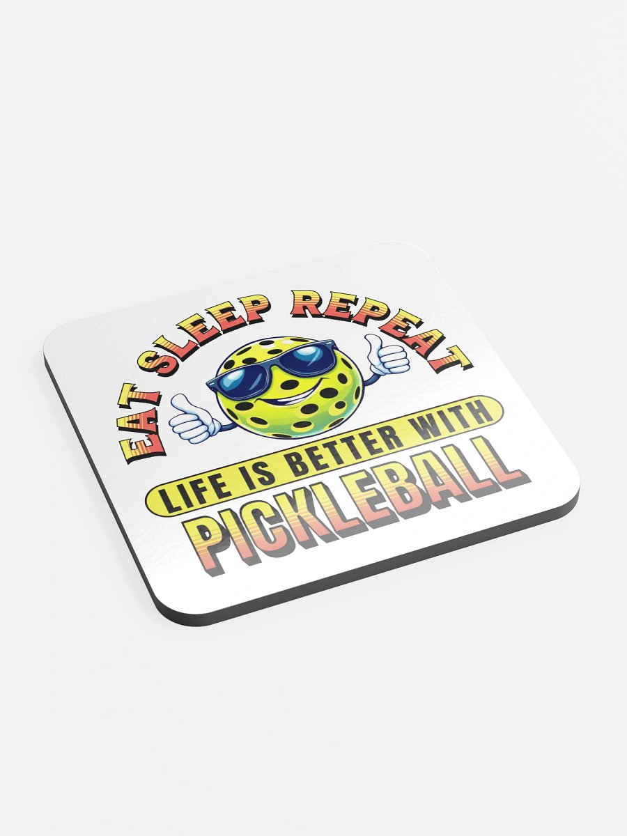 Eat Sleep Repeat Pickleball Thumbs Up Vibes Coaster product image (3)