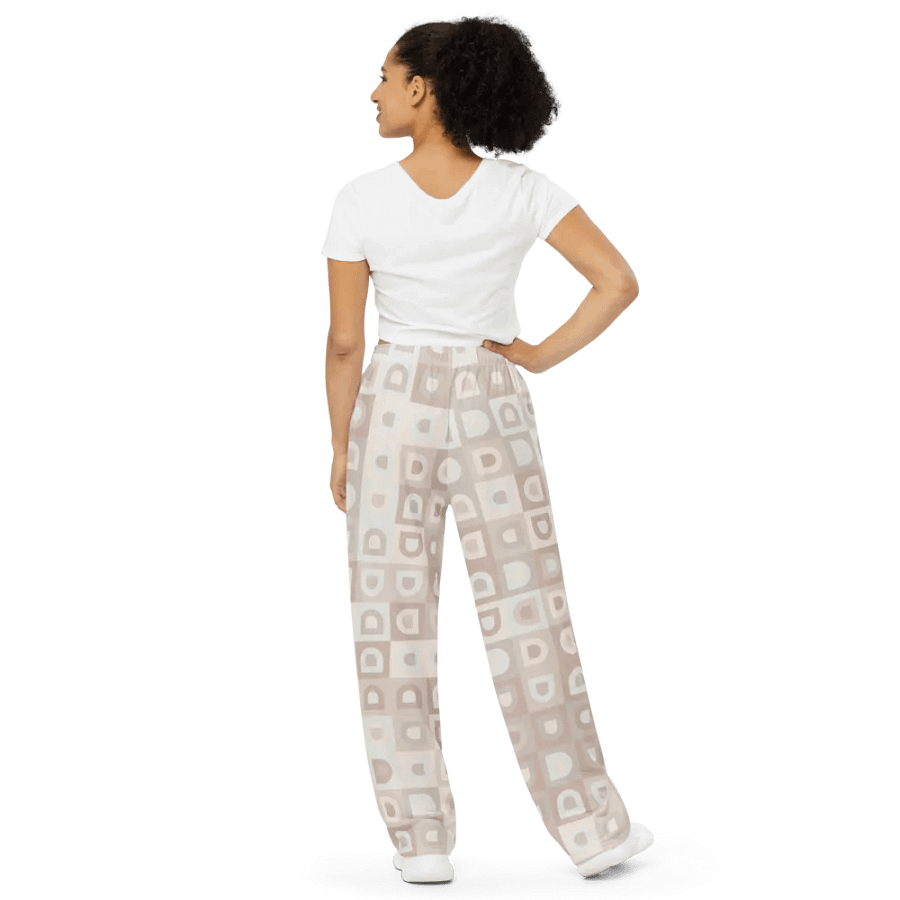 BUIII Retro Geometric: Whispering Sands Wide-Leg Pants product image (3)