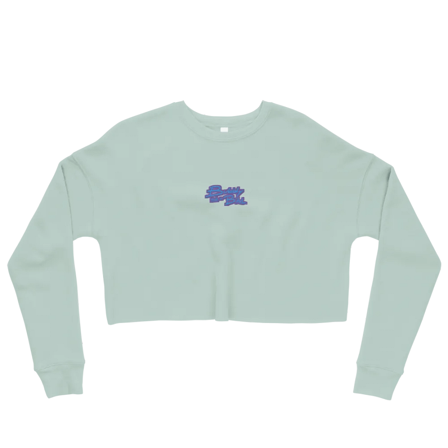 Bubbly and a B*tch (violet bubble design) embroidered fleece crop crew product image (26)