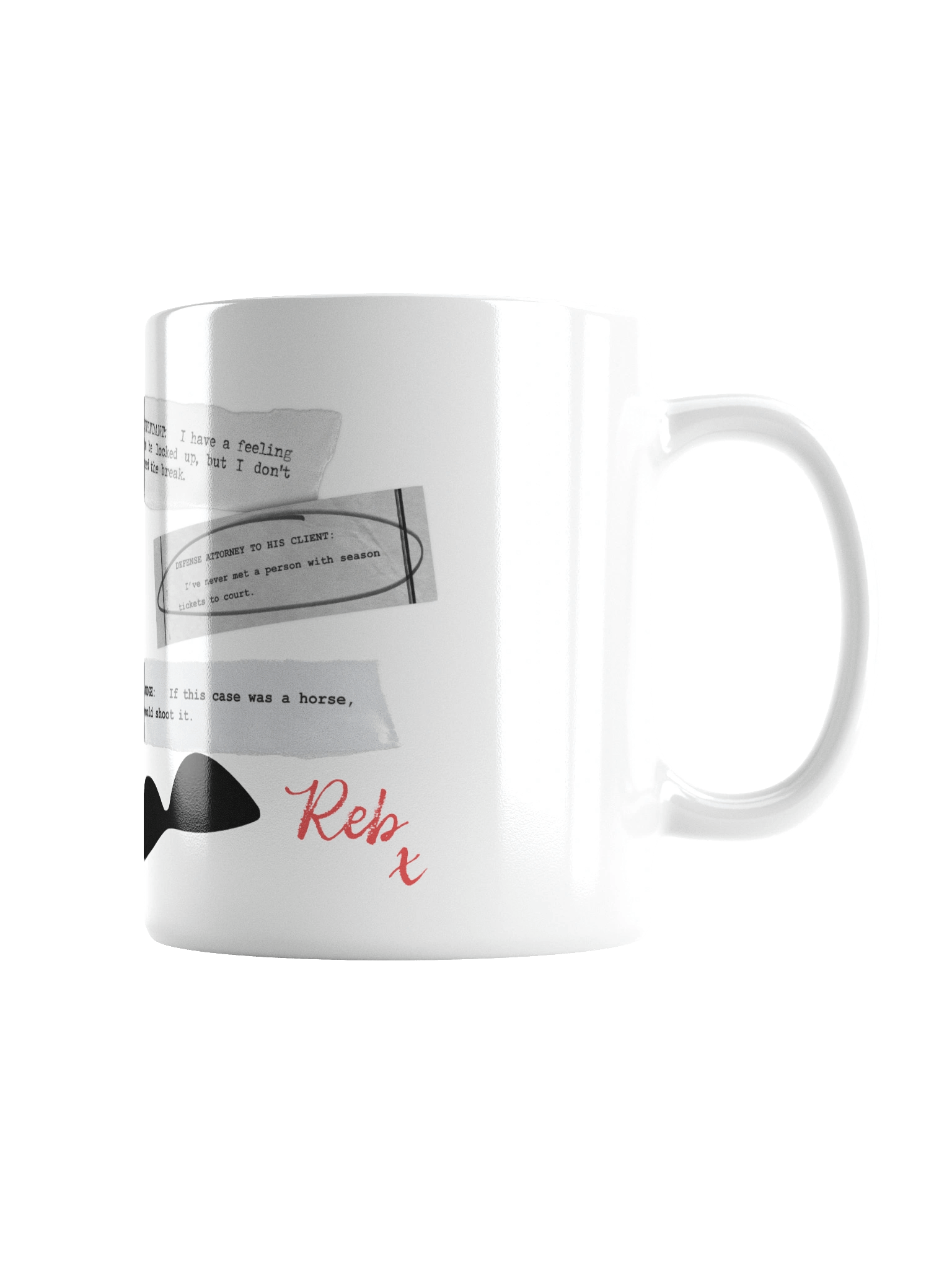 Iconic Court Transcripts White Glossy Mug product image (2)