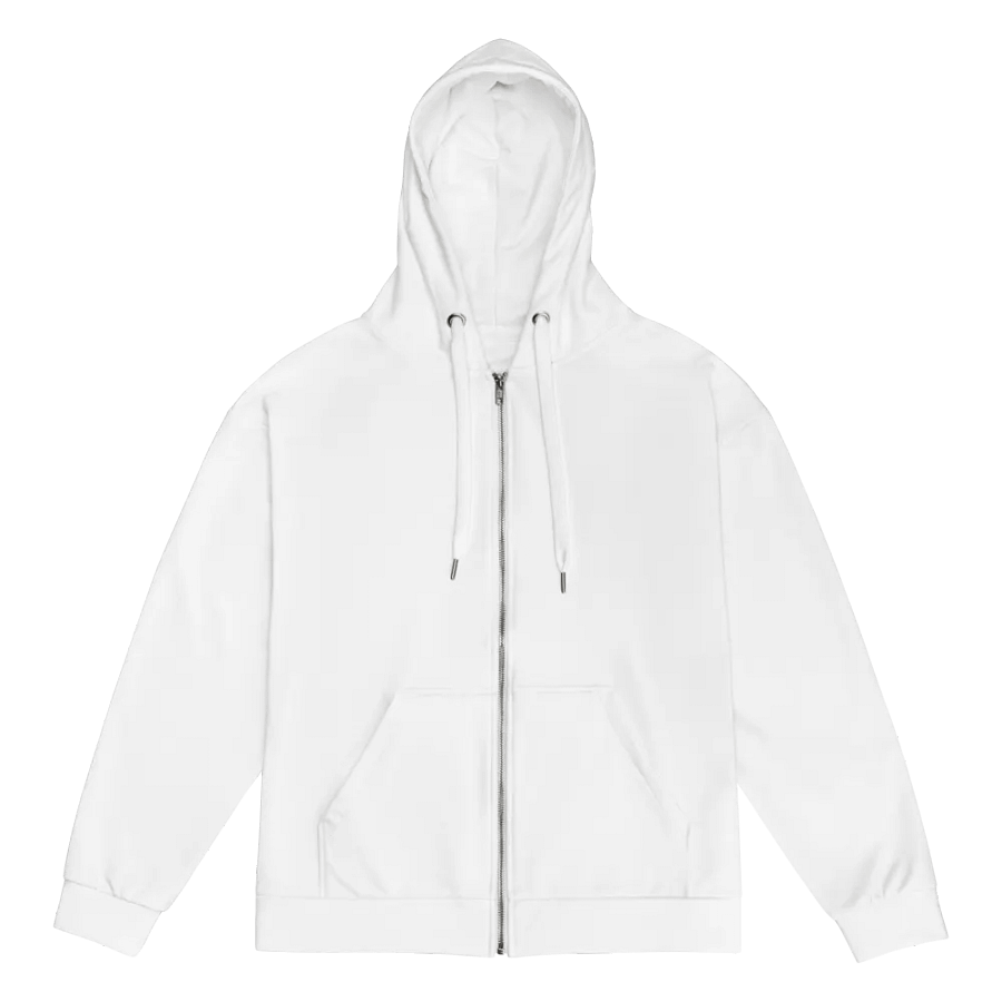 Zenith Eco-Friendly Unisex Zip Hoodie with Premium Hood Design - White product image (1)